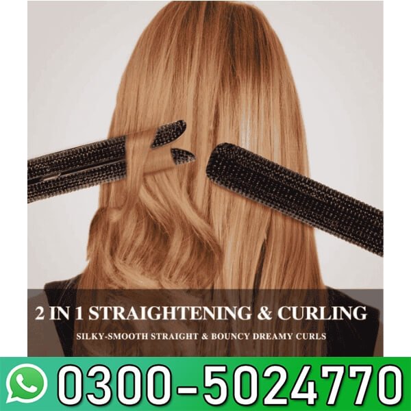 Madami Crystal Rhinestone Hair Straightening Iron Black In Pakistan